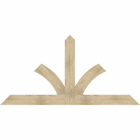 Ekena Millwork Richland Rough Sawn Timber Gable Bracket, Douglas Fir, 84"W x 42"H x 2"D x 6"F, 12/12 Pitch GBW084X42X0206RIC00RDF